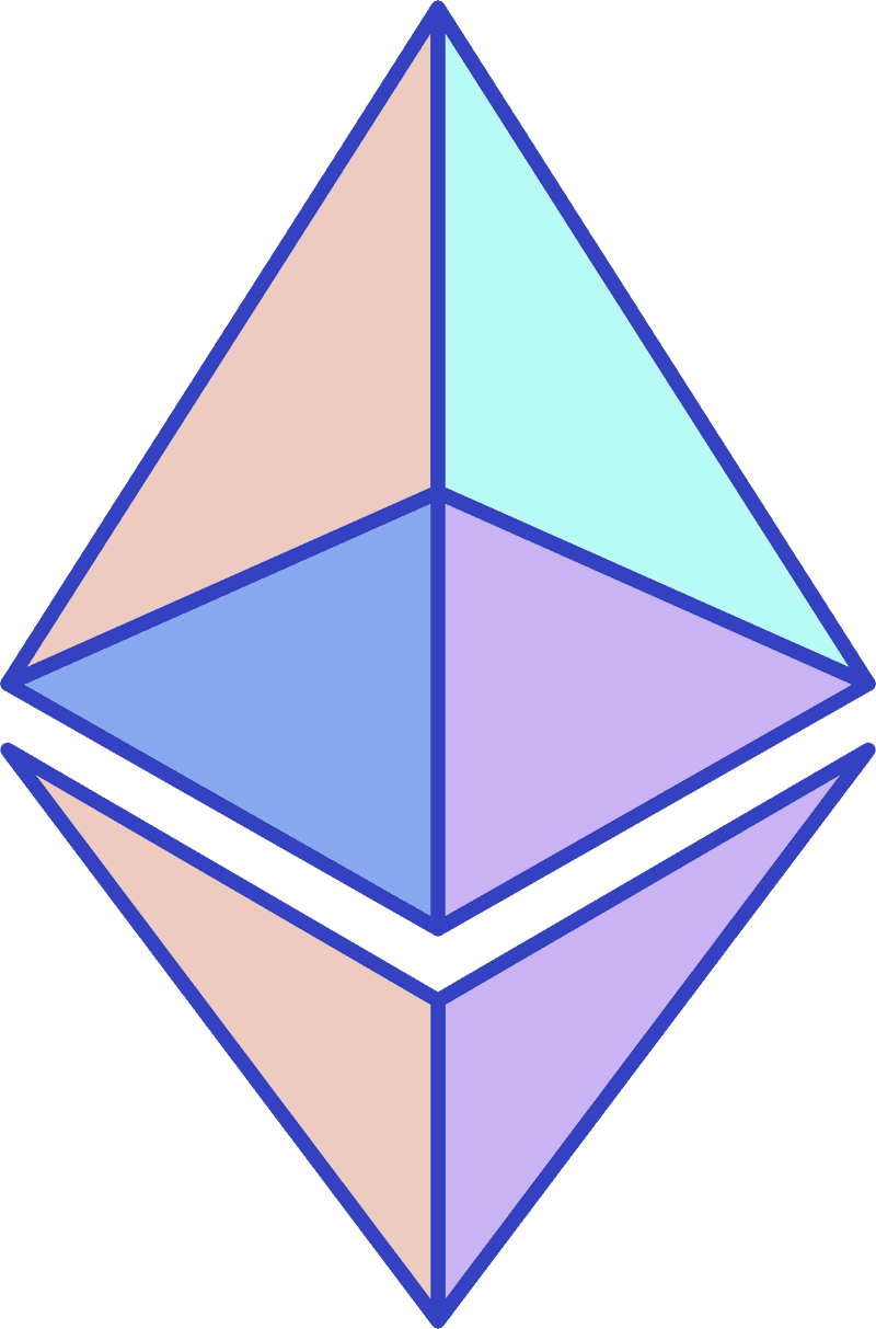 Diamante ETH (preenchido com cor)