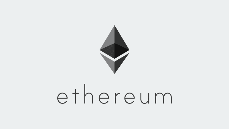 Logotipo vertical do ETH (cinza)