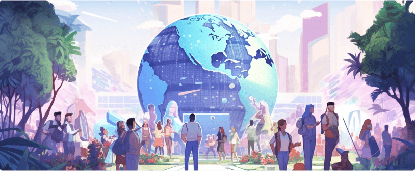 Image of community and globe