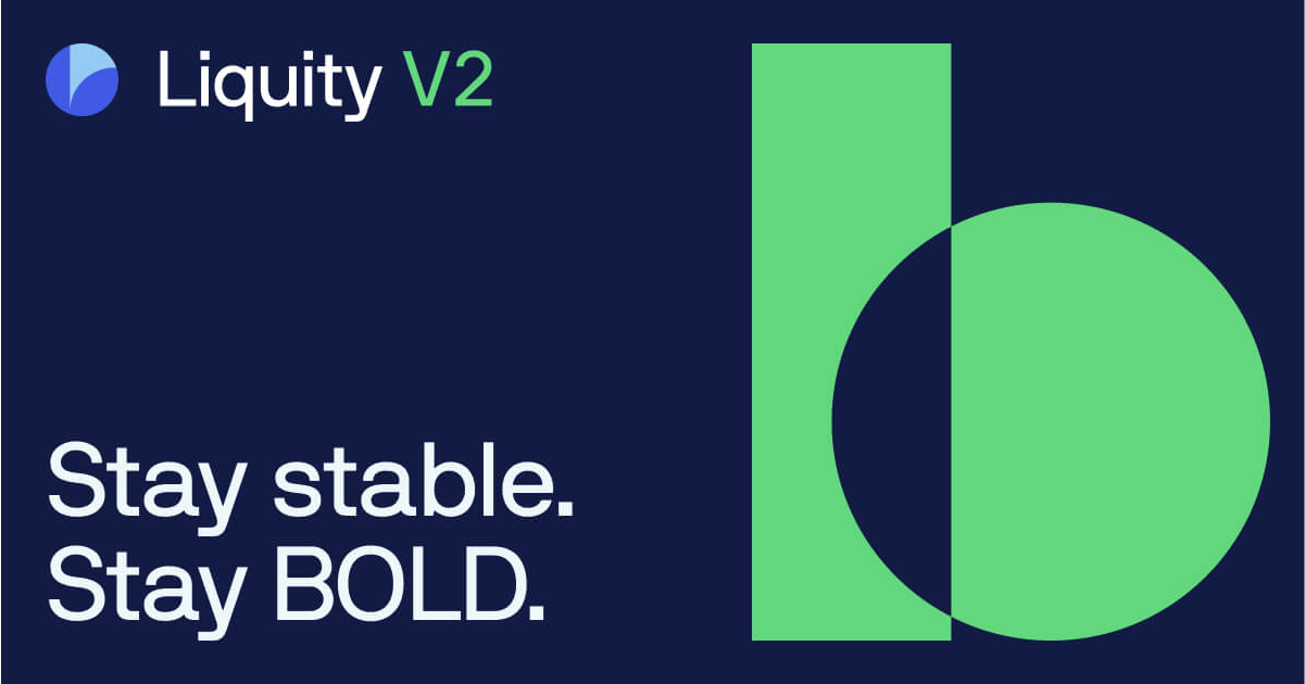 Liquity application banner showing the main interface