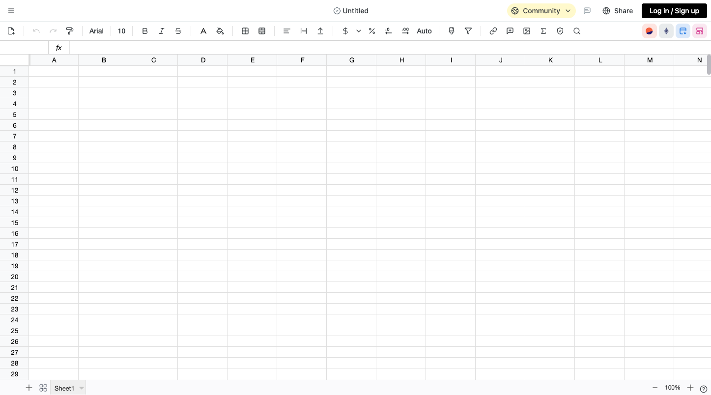 Screenshot 1 of Fileverse - dsheets showing the application interface