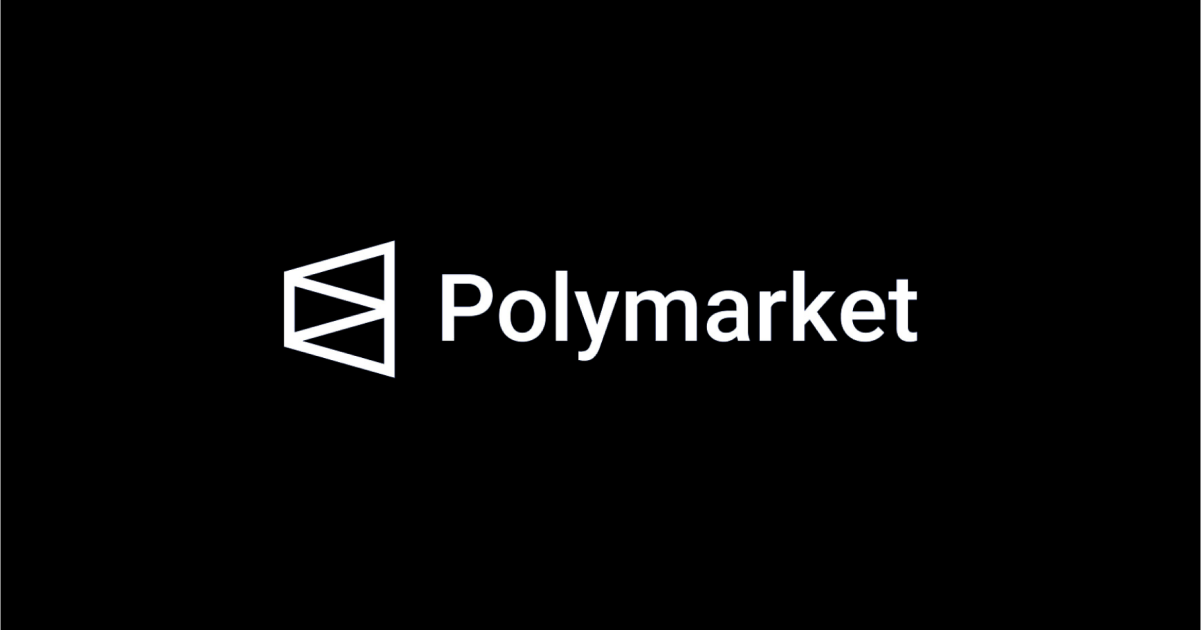 Polymarket application banner showing the main interface
