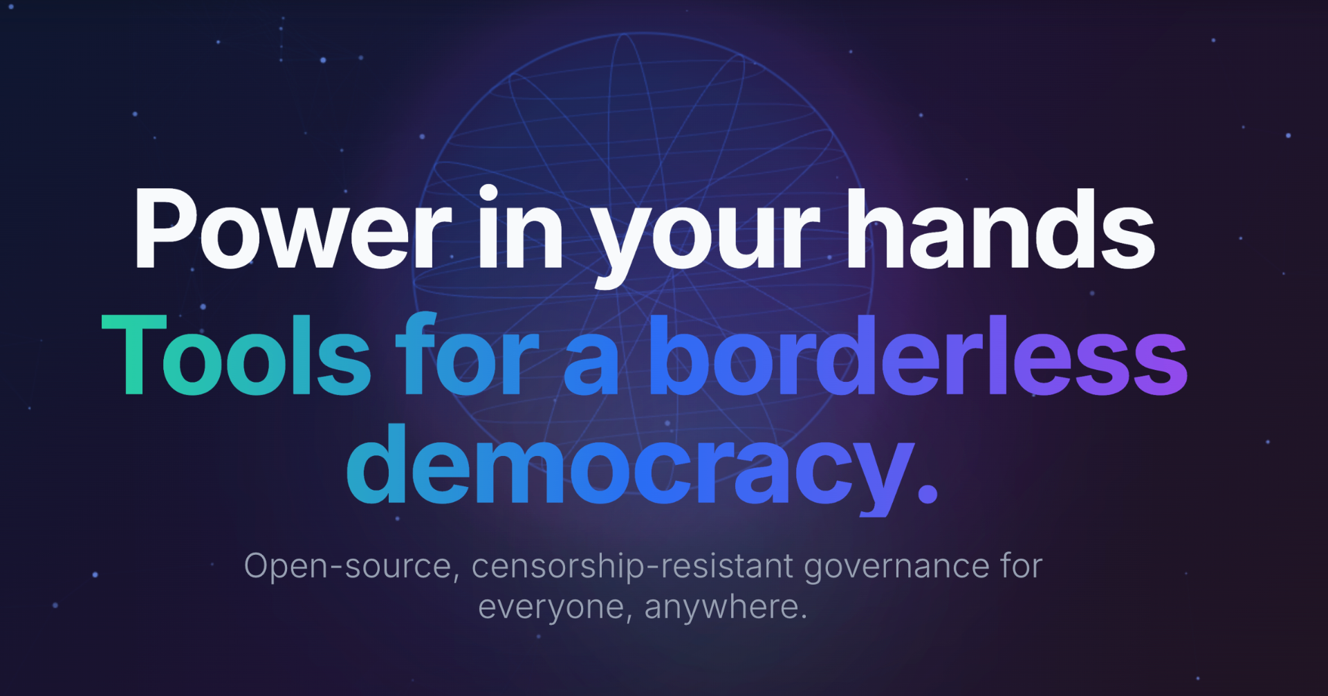 Screenshot 1 of Democracy Earth Protocol showing the application interface