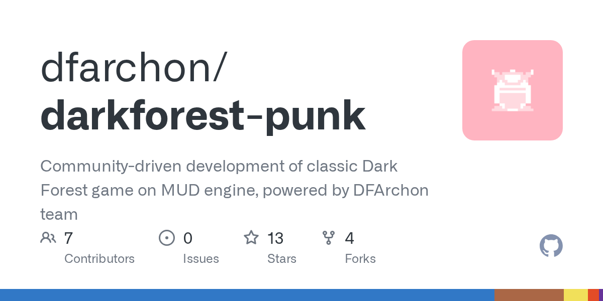 Screenshot 1 of Dark Forest MUD showing the application interface