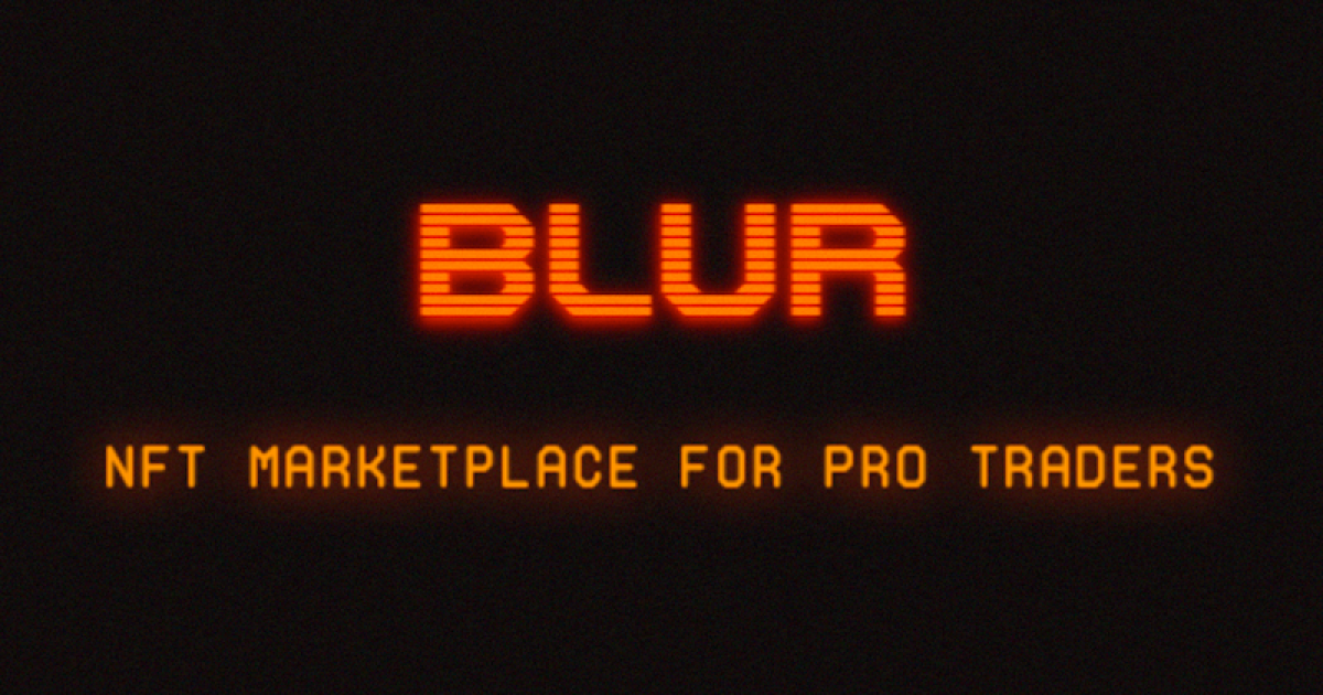 Blur application banner showing the main interface