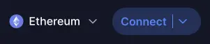 Button allowing user to connect to the website with a wallet