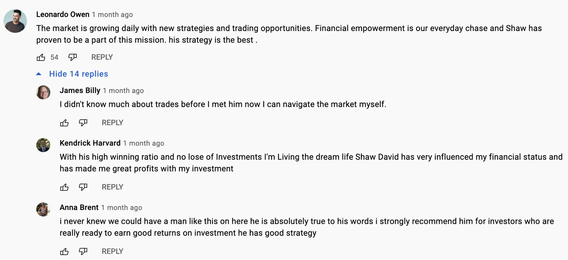 A trading broker scam on YouTube