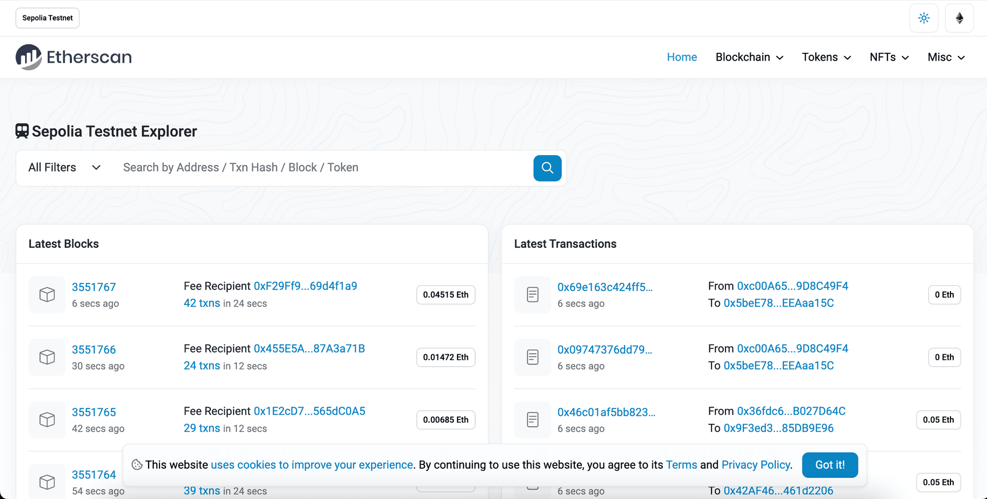View your contract address on Etherscan